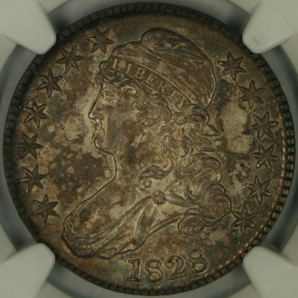 1828-Dark-Toned-Capped-Bust-Half-Dollar---Overton-118-R3